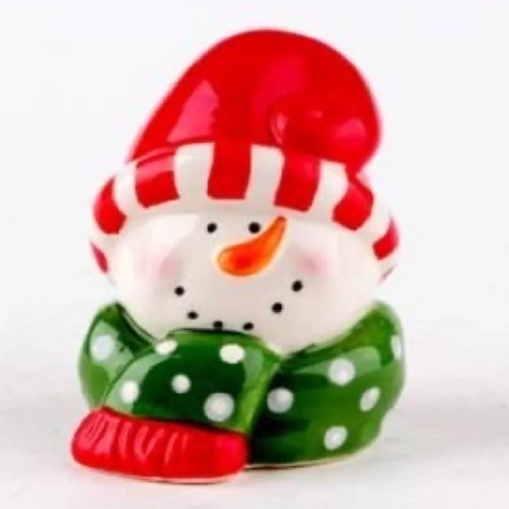 Decorative Snowman Head Figurine